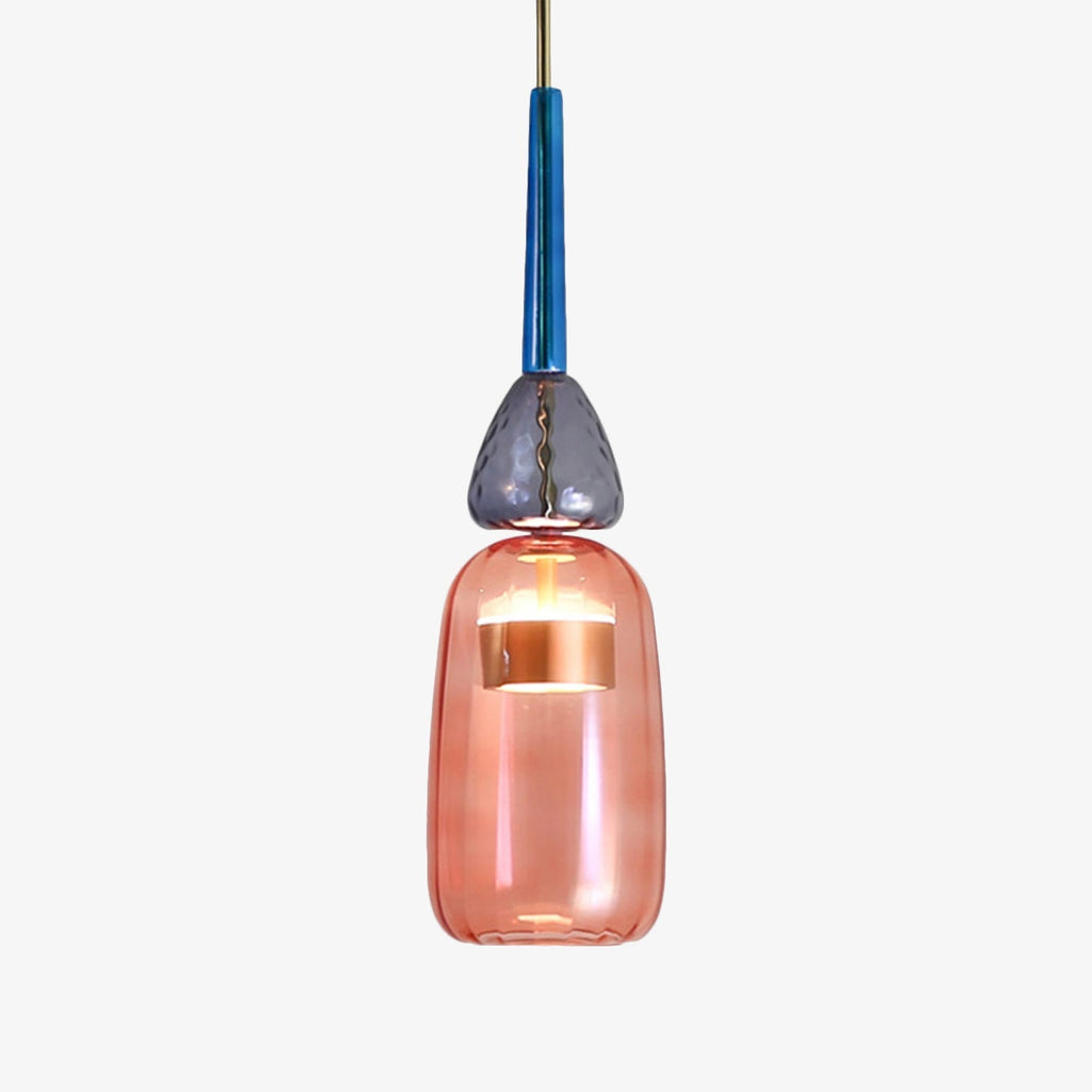 Suspension en verre Suspension design à LED en verre coloré Illumy