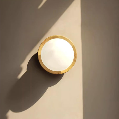 Applique murale Aetherin avec cadre en bois, style minimaliste
