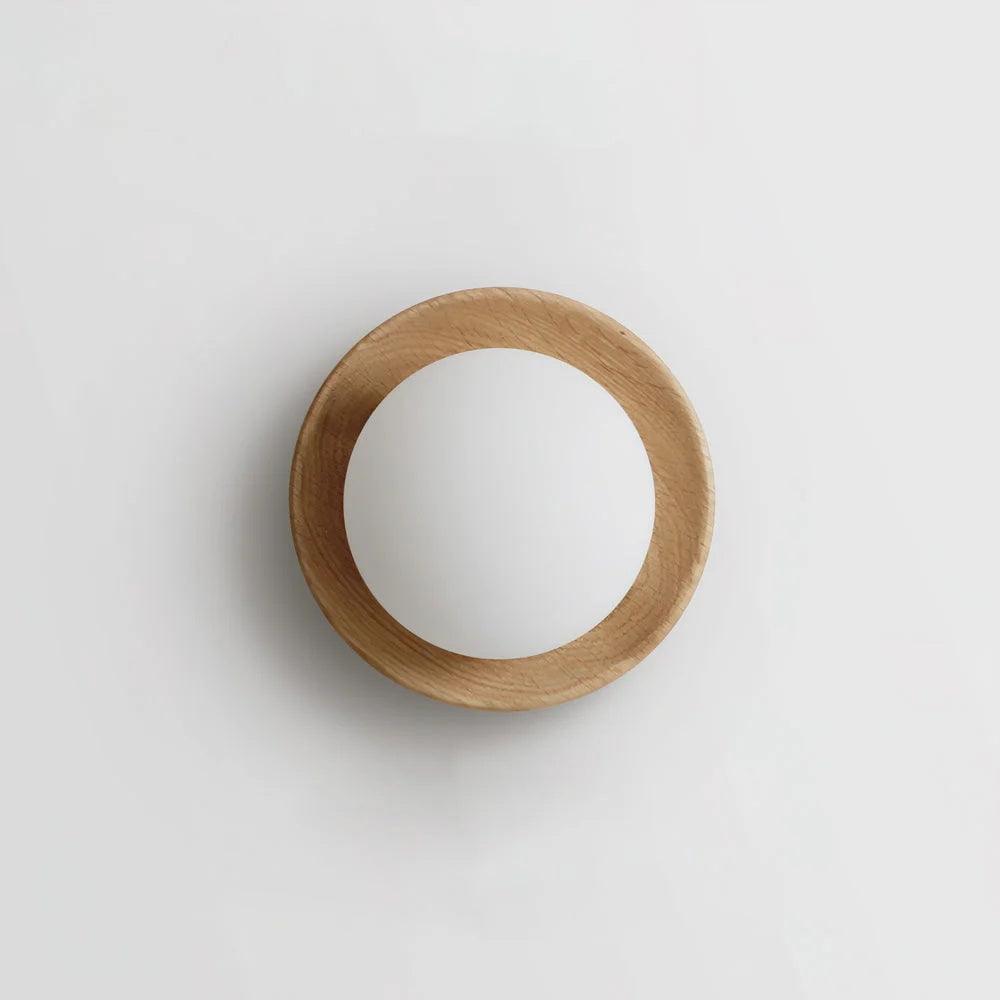 Applique murale Aetherin avec cadre en bois, style minimaliste
