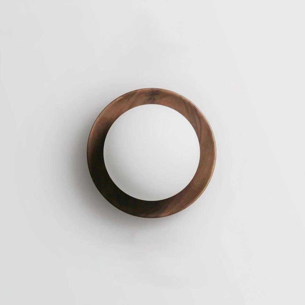 Applique murale Aetherin avec cadre en bois, style minimaliste