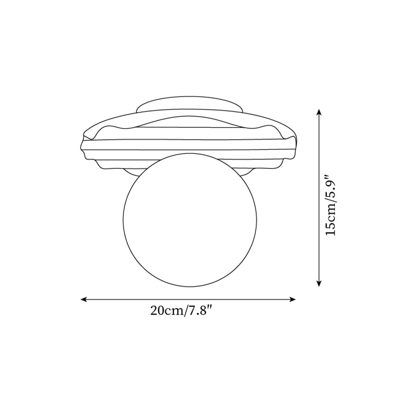 Ritta Plafonnier Travertin Verre