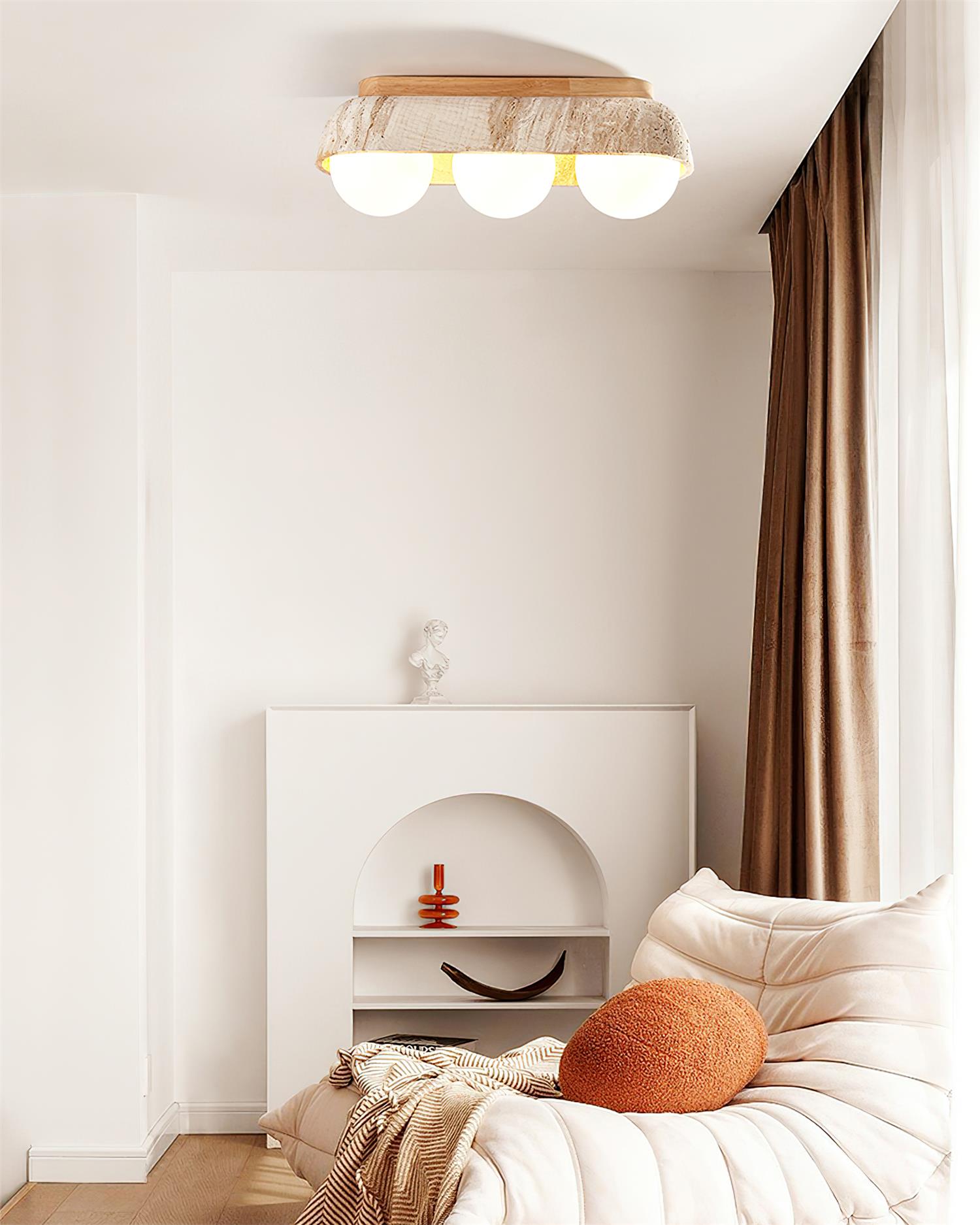 Ritta Plafonnier Rectangulaire en Travertin