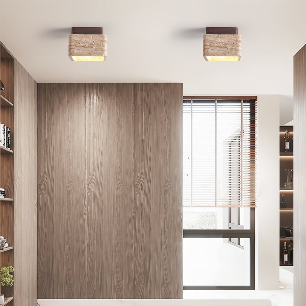 Alaearis Texturé Travertin Plafonnier