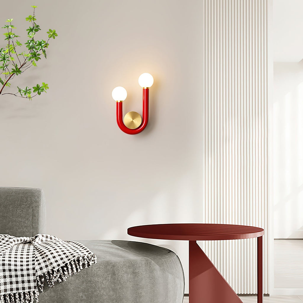 Applique Murale Aluminium Acrylique Globe Double Tête