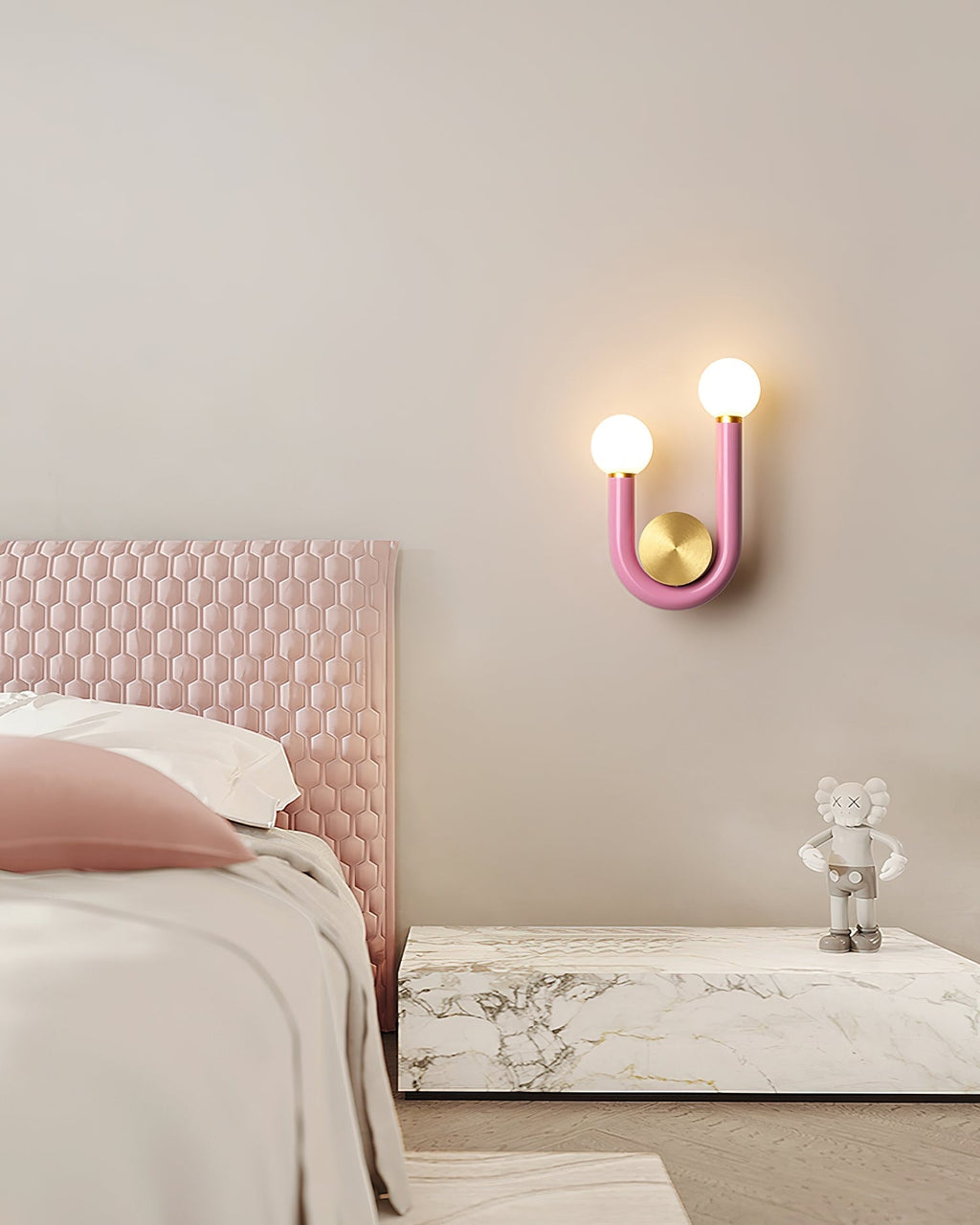 Applique Murale Aluminium Acrylique Globe Double Tête