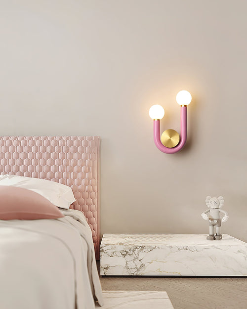 Applique Murale Aluminium Acrylique Globe Double Tête