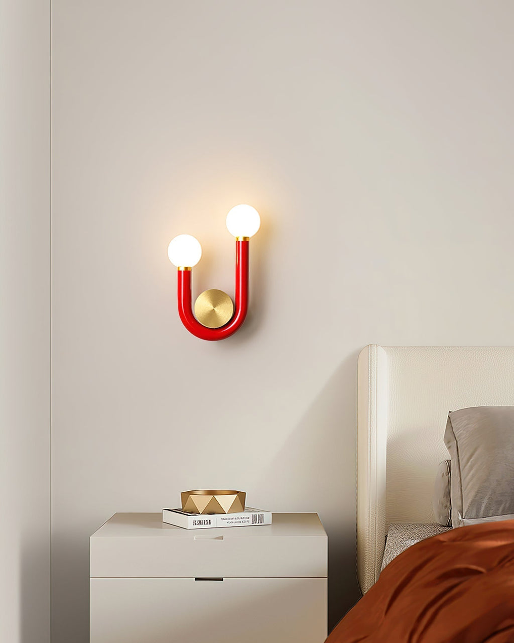 Applique Murale Aluminium Acrylique Globe Double Tête
