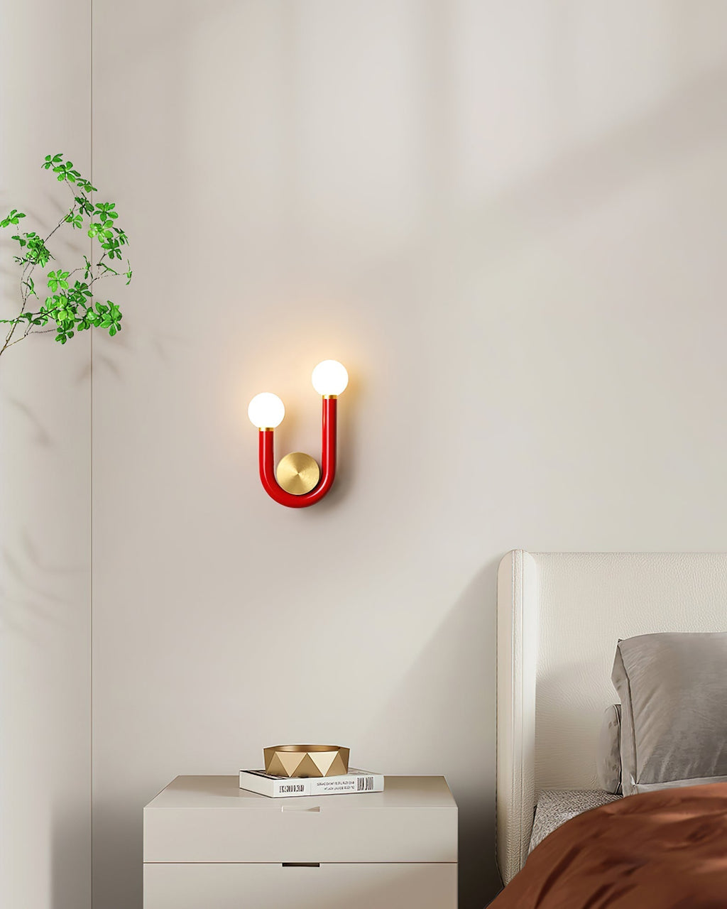 Applique Murale Aluminium Acrylique Globe Double Tête
