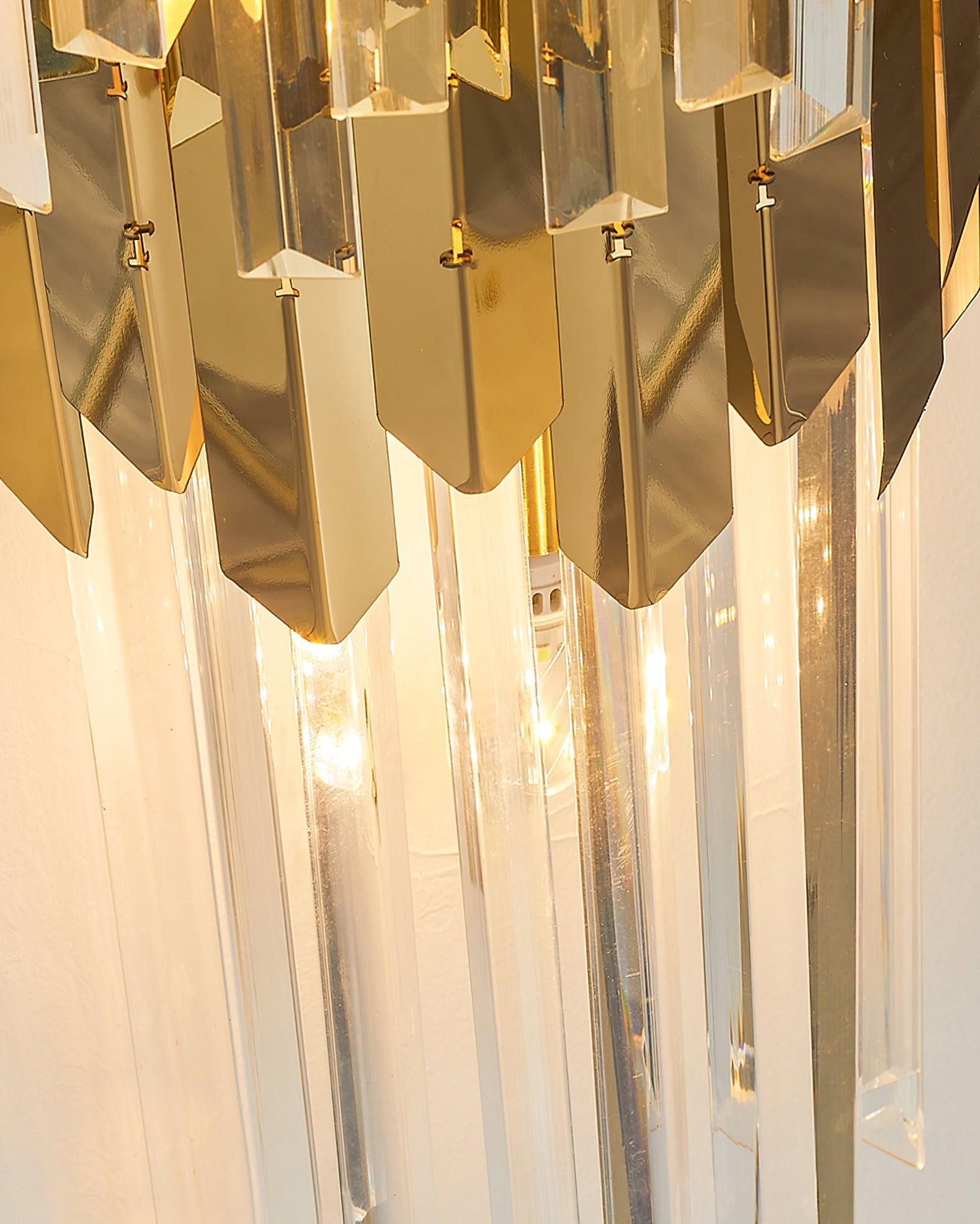 Abrahamson Nordic Art Trois Couches Cristal Luminaire Mural