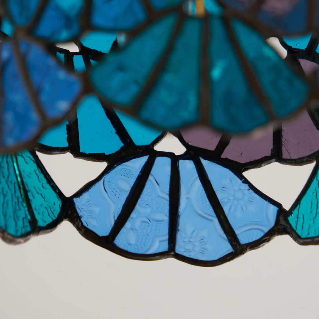 Luminaire en verre Rosavine Plafonnier Semi-Encastré Verre Coloré Tiffany