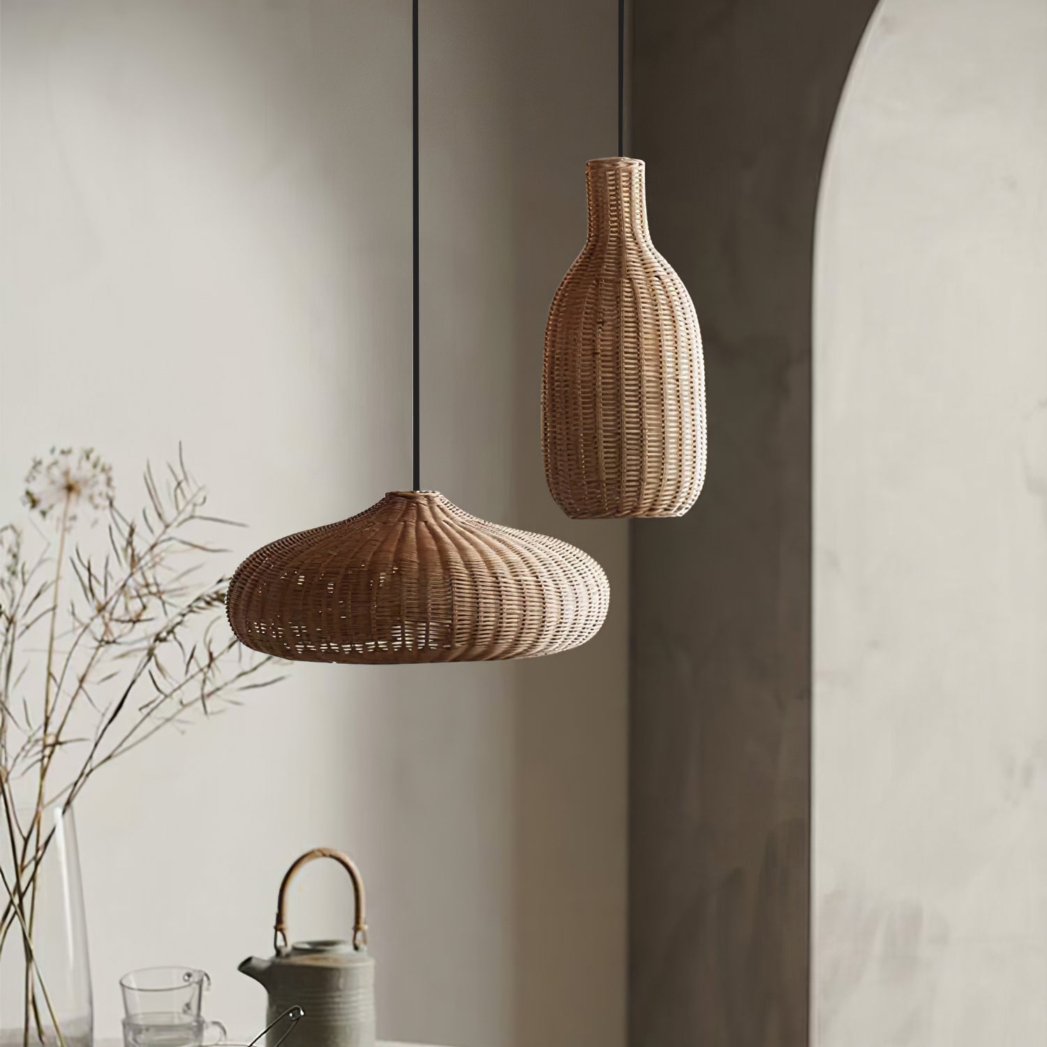 Savana Suspension Rétro en Rotin