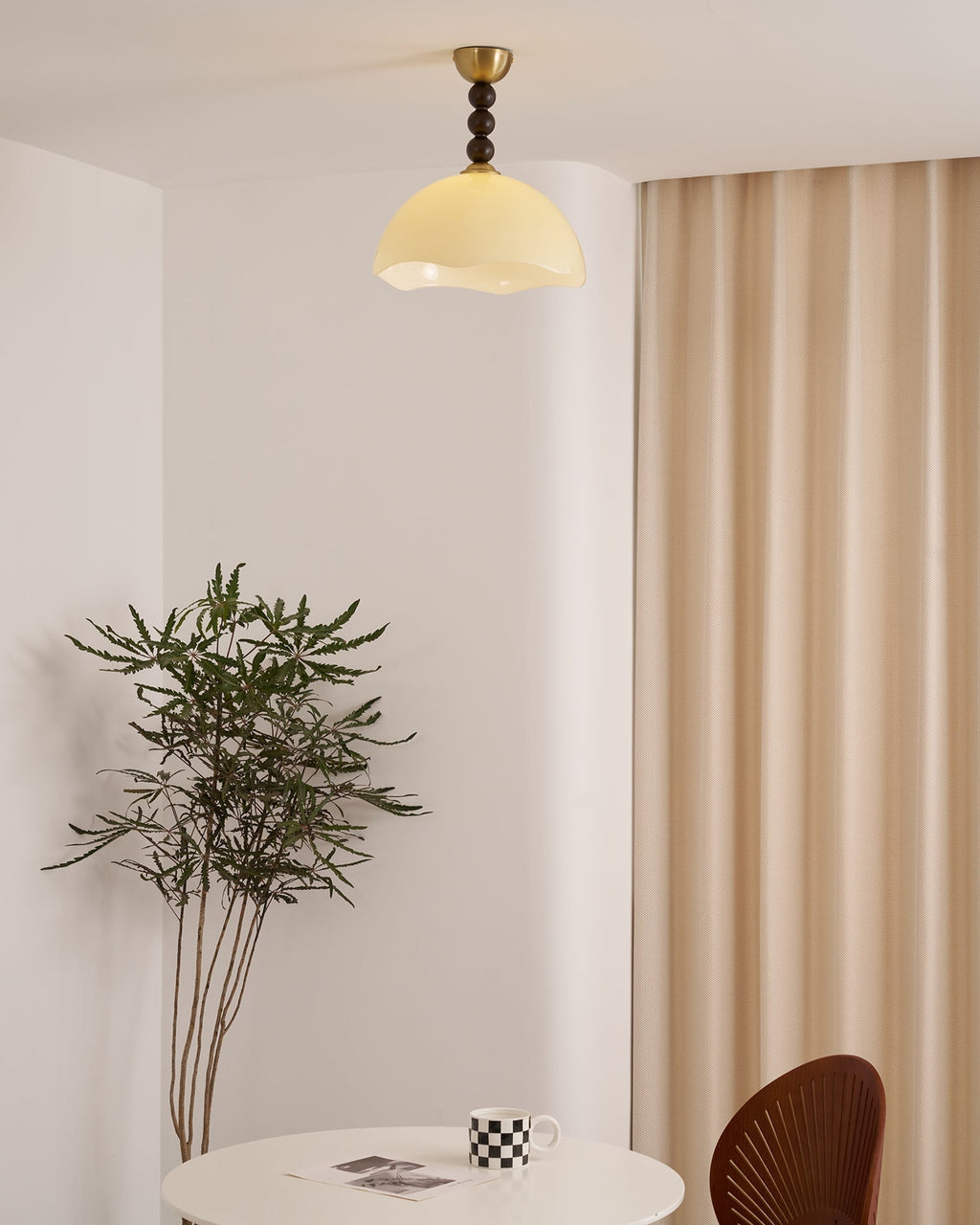 Amberis Plafonnier Verre Ambre Vintage