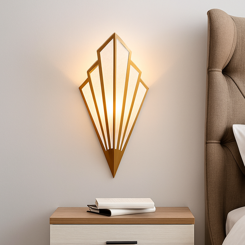 Applique murale Applique murale design triangulaire LED en métal coloré