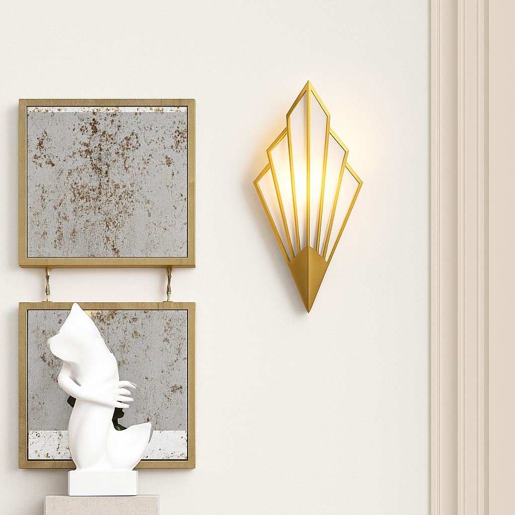 Applique murale Applique murale design triangulaire LED en métal coloré