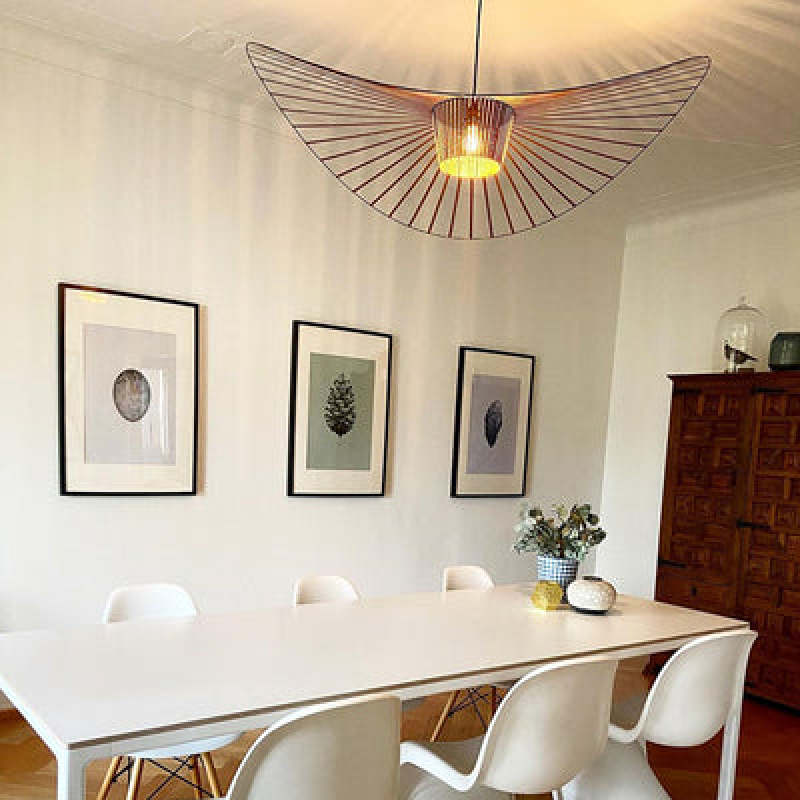 Zenro Suspension Vague Moderne. Tissu. Noir/Marron/Doré/Blanc. Salon