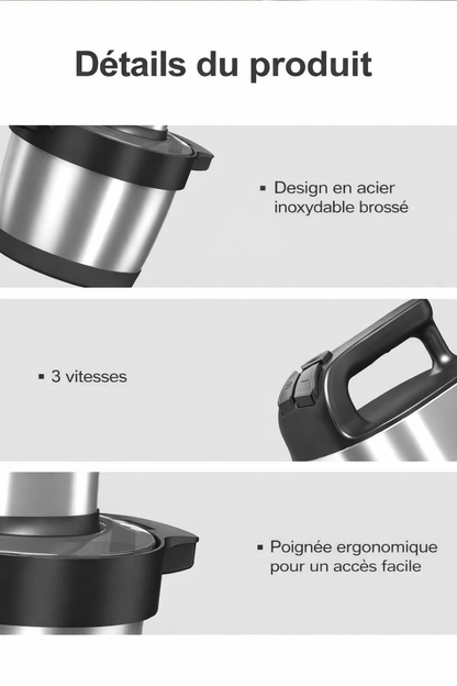 Hachoir à Viande Électrique Inox – 1500 W