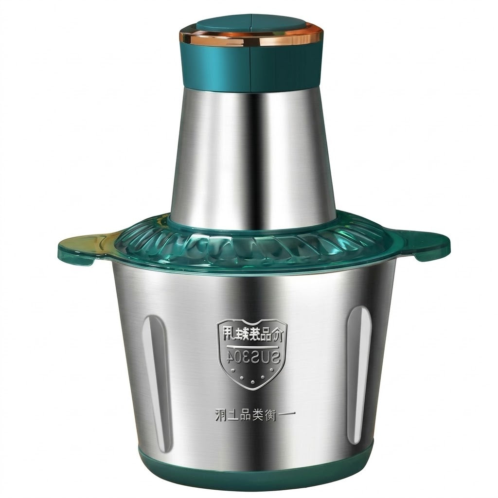 Hachoir à Viande Électrique 2L Inox – 300W | 4 Lames Acier | 2 Vitesses Multifonction