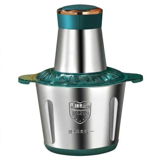 Hachoir à Viande Électrique 2L Inox – 300W | 4 Lames Acier | 2 Vitesses Multifonction