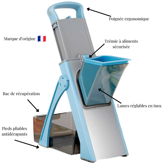 Mandoline de Cuisine avec Lames Inox – Découpe Réglable