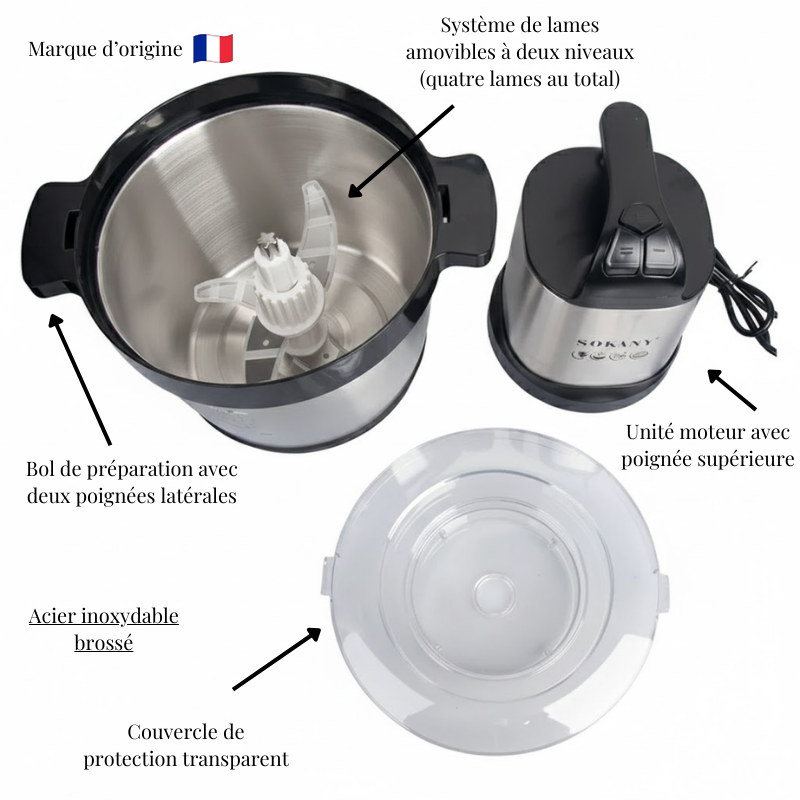 Hachoir à Viande Électrique Inox – 1500 W