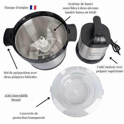 Hachoir à Viande Électrique Inox – 1500 W