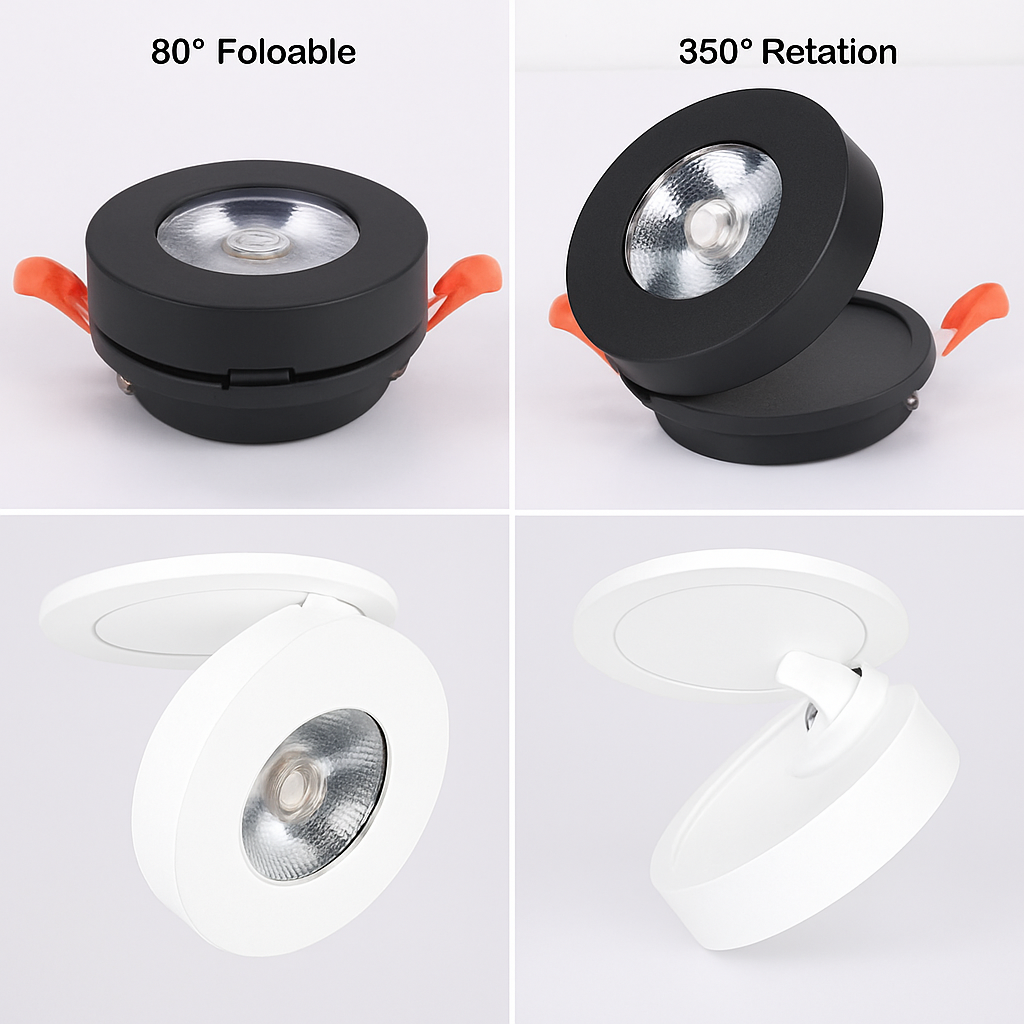 Lampe à poser Spot moderne LED rond et orientable Slim