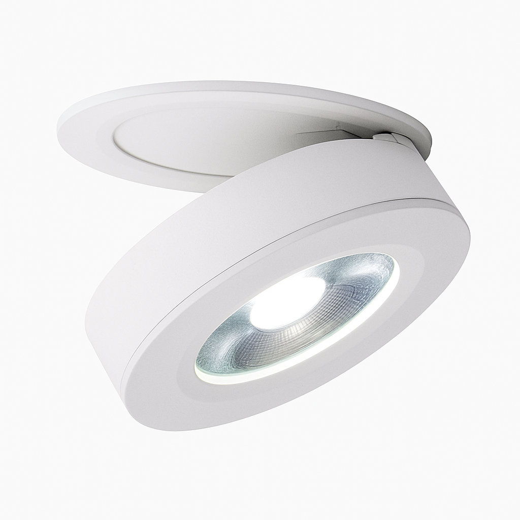 Lampe à poser Spot moderne LED rond et orientable Slim