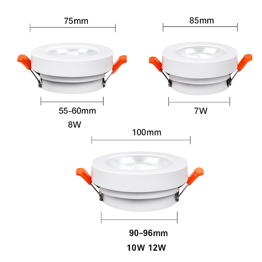 Lampe à poser Spot moderne LED rond et orientable Slim