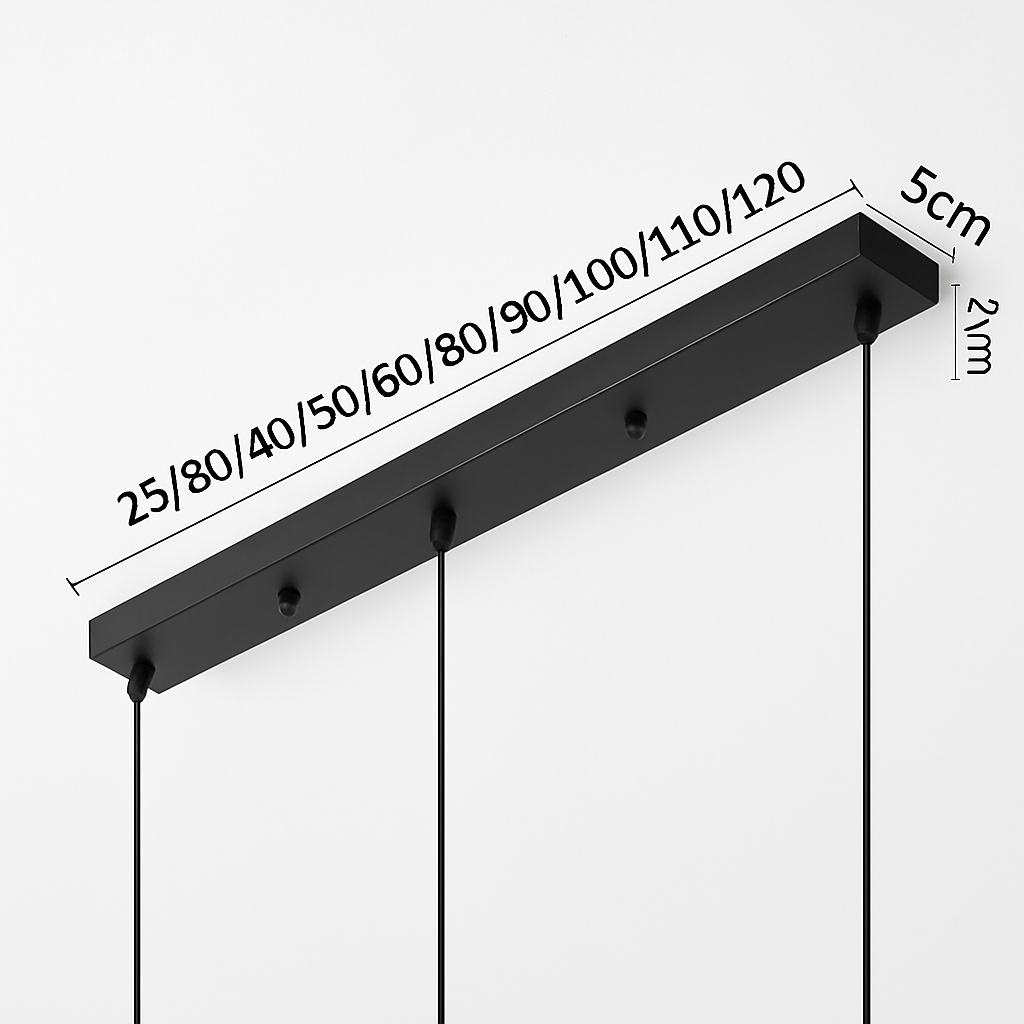 Suspension Support socle long suspension jusqu'à 5 trous (noir ou blanc)