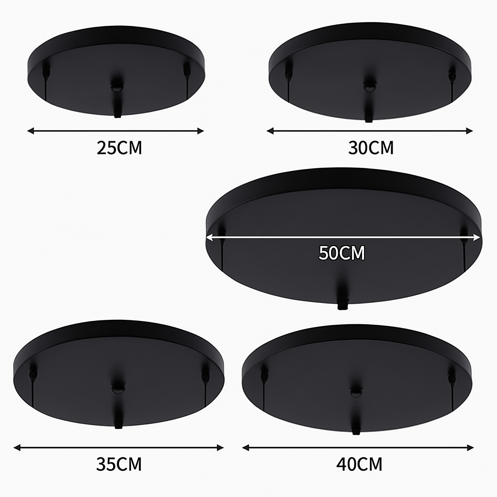 Suspension Support socle rond suspension jusqu'à 5 trous (noir ou blanc)