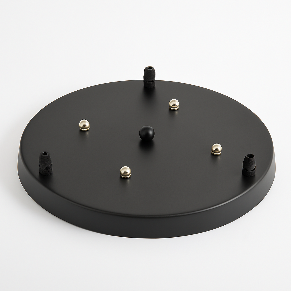 Suspension Support socle rond suspension jusqu'à 5 trous (noir ou blanc)