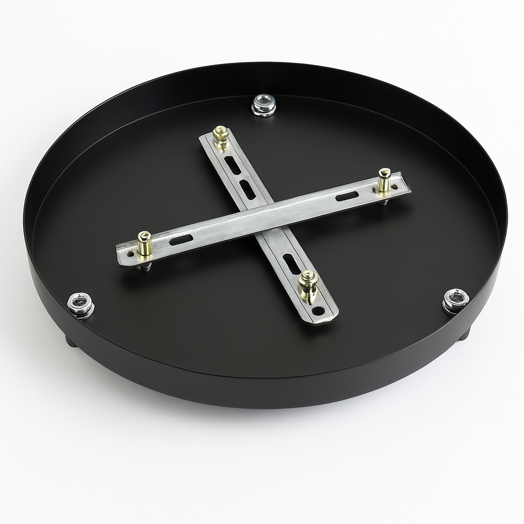 Suspension Support socle rond suspension jusqu'à 5 trous (noir ou blanc)