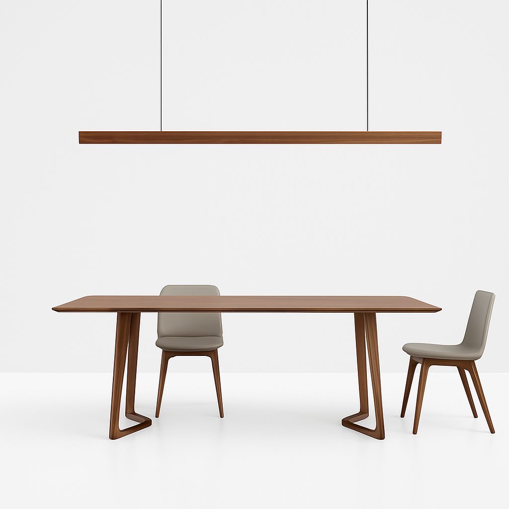 Suspension design moderne LED en bois allongé Hang